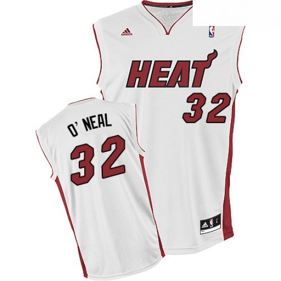 Mens Adidas Miami Heat 32 Shaquille ONeal Swingman White Home NBA Jersey Mens Adidas Miami Heat 32 Shaquille ONeal Swingman White Home NBA Jersey