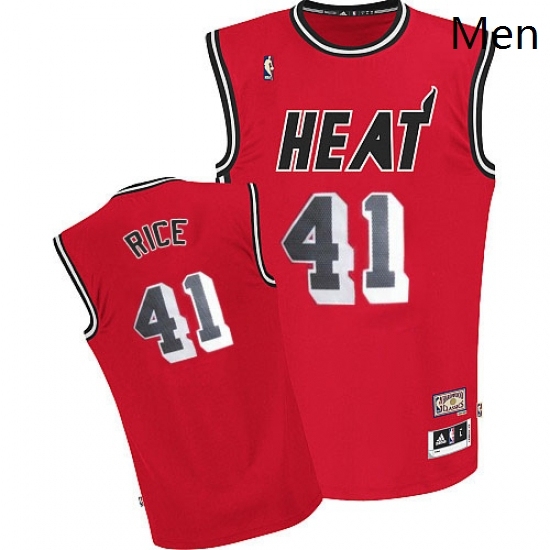 Mens Adidas Miami Heat 41 Glen Rice Authentic Red Throwback NBA Jersey Mens Adidas Miami Heat 41 Glen Rice Authentic Red Throwback NBA Jersey