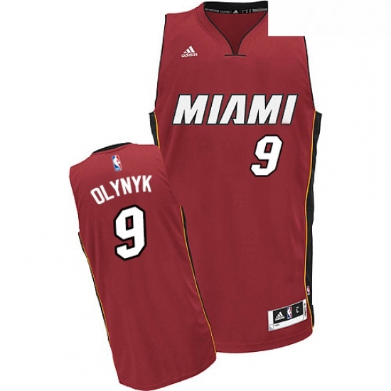 Mens Adidas Miami Heat 9 Kelly Olynyk Swingman Red Alternate NBA Jersey Mens Adidas Miami Heat 9 Kelly Olynyk Swingman Red Alternate NBA Jersey