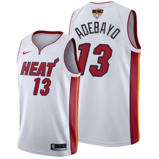Men's Miami Heat #13 Bam Adebayo 2020 White Finals Bound Association Edition Stitched NBA Jersey Men's Miami Heat #13 Bam Adebayo 2020 White Finals Bound Association Edition Stitched NBA Jersey