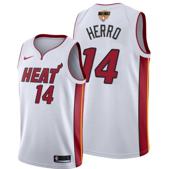 Men's Miami Heat #14 Tyler Herro White 2020 Finals Bound Association Edition Stitched NBA Jersey Men's Miami Heat #14 Tyler Herro White 2020 Finals Bound Association Edition Stitched NBA Jersey