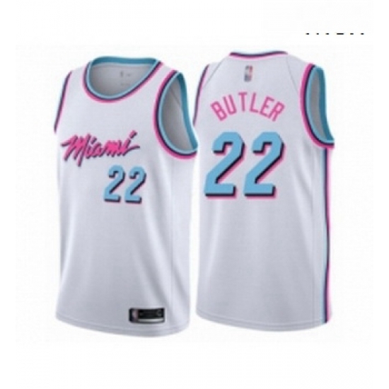 Mens Miami Heat 22 Jimmy Butler Authentic White Basketball Jersey City Edition Mens Miami Heat 22 Jimmy Butler Authentic White Basketball Jersey City Edition