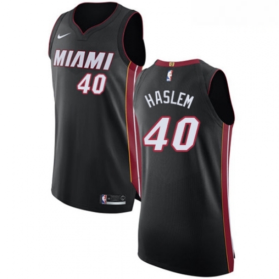 Mens Nike Miami Heat 40 Udonis Haslem Authentic Black Road NBA Jersey Icon Edition Mens Nike Miami Heat 40 Udonis Haslem Authentic Black Road NBA Jersey Icon Edition