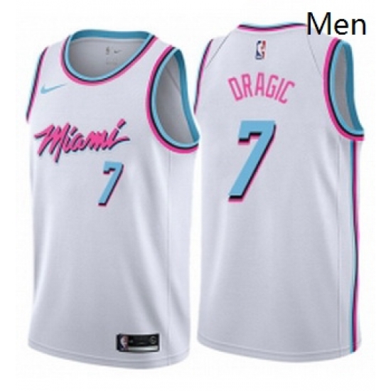 Mens Nike Miami Heat 7 Goran Dragic Swingman White NBA Jersey City Edition Mens Nike Miami Heat 7 Goran Dragic Swingman White NBA Jersey City Edition