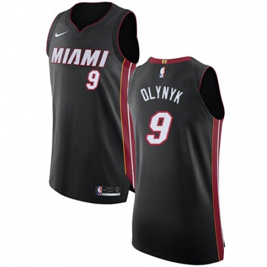 Mens Nike Miami Heat 9 Kelly Olynyk Authentic Black Road NBA Jersey Icon Edition Mens Nike Miami Heat 9 Kelly Olynyk Authentic Black Road NBA Jersey Icon Edition