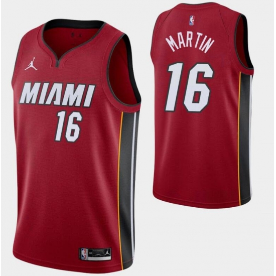 Miami Heat #16 Caleb Martin Red Statement Edition Jersey Miami Heat #16 Caleb Martin Red Statement Edition Jersey