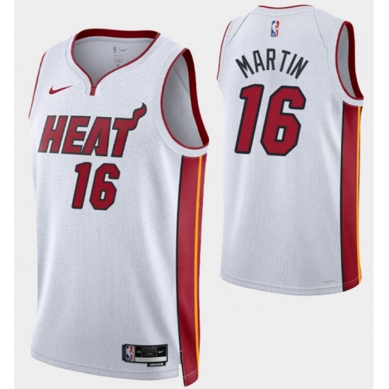 Miami Heat #16 Caleb Martin White Jersey 2022-23 Association Edition Miami Heat #16 Caleb Martin White Jersey 2022-23 Association Edition