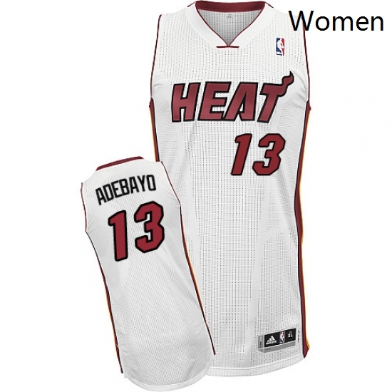 Womens Adidas Miami Heat 13 Edrice Adebayo Authentic White Home NBA Jersey Womens Adidas Miami Heat 13 Edrice Adebayo Authentic White Home NBA Jersey