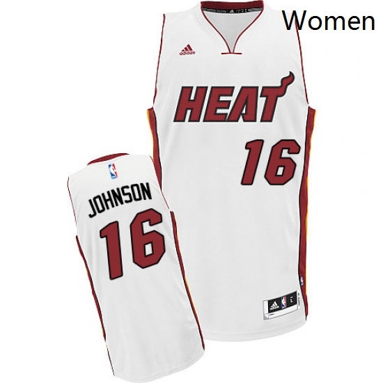Womens Adidas Miami Heat 16 James Johnson Swingman White Home NBA Jersey Womens Adidas Miami Heat 16 James Johnson Swingman White Home NBA Jersey