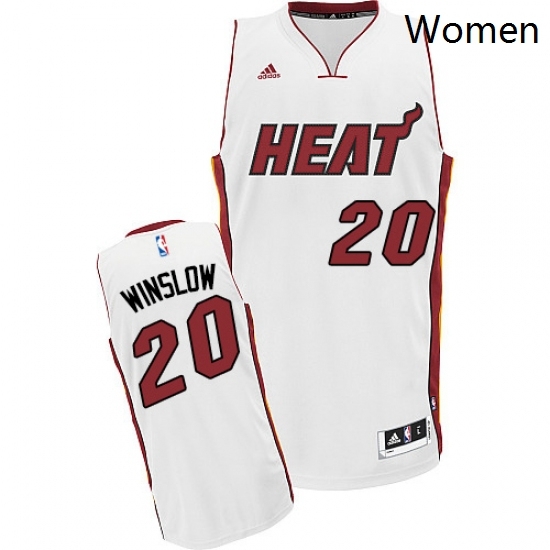 Womens Adidas Miami Heat 20 Justise Winslow Swingman White Home NBA Jersey Womens Adidas Miami Heat 20 Justise Winslow Swingman White Home NBA Jersey