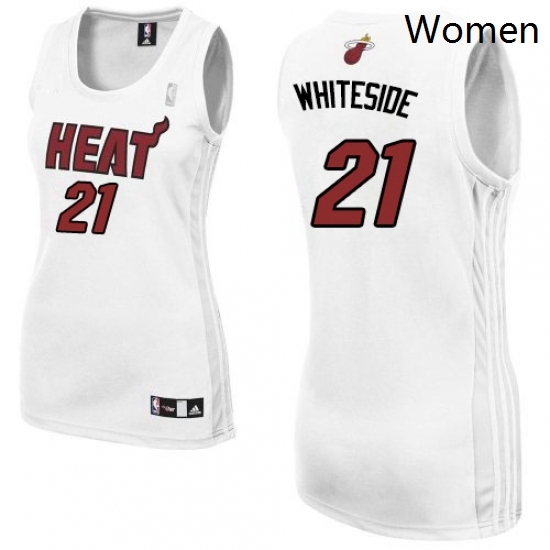 Womens Adidas Miami Heat 21 Hassan Whiteside Authentic White Home NBA Jersey Womens Adidas Miami Heat 21 Hassan Whiteside Authentic White Home NBA Jersey