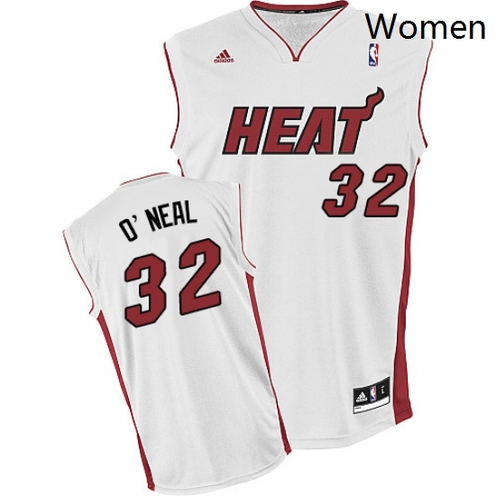 Womens Adidas Miami Heat 32 Shaquille ONeal Swingman White Home NBA Jersey Womens Adidas Miami Heat 32 Shaquille ONeal Swingman White Home NBA Jersey