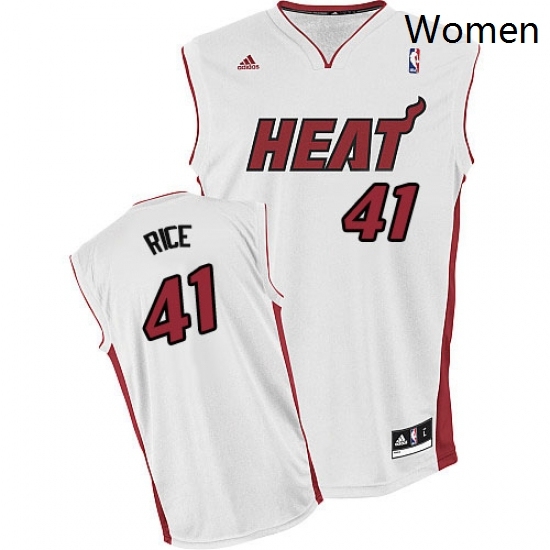 Womens Adidas Miami Heat 41 Glen Rice Swingman White Home NBA Jersey Womens Adidas Miami Heat 41 Glen Rice Swingman White Home NBA Jersey