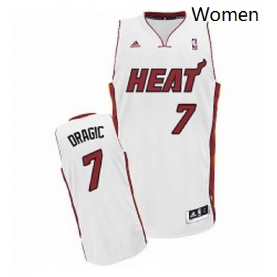Womens Adidas Miami Heat 7 Goran Dragic Swingman White Home NBA Jersey Womens Adidas Miami Heat 7 Goran Dragic Swingman White Home NBA Jersey