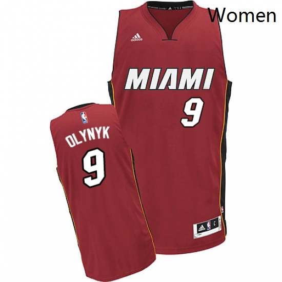 Womens Adidas Miami Heat 9 Kelly Olynyk Swingman Red Alternate NBA Jersey Womens Adidas Miami Heat 9 Kelly Olynyk Swingman Red Alternate NBA Jersey