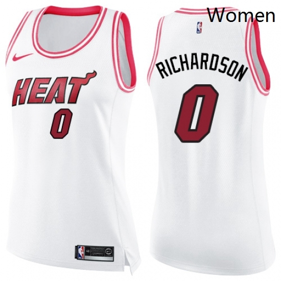 Womens Nike Miami Heat 0 Josh Richardson Swingman WhitePink Fashion NBA Jersey Womens Nike Miami Heat 0 Josh Richardson Swingman WhitePink Fashion NBA Jersey