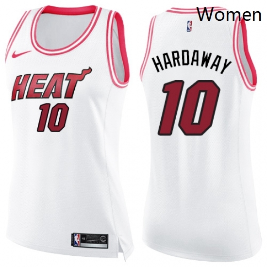 Womens Nike Miami Heat 10 Tim Hardaway Swingman WhitePink Fashion NBA Jersey Womens Nike Miami Heat 10 Tim Hardaway Swingman WhitePink Fashion NBA Jersey