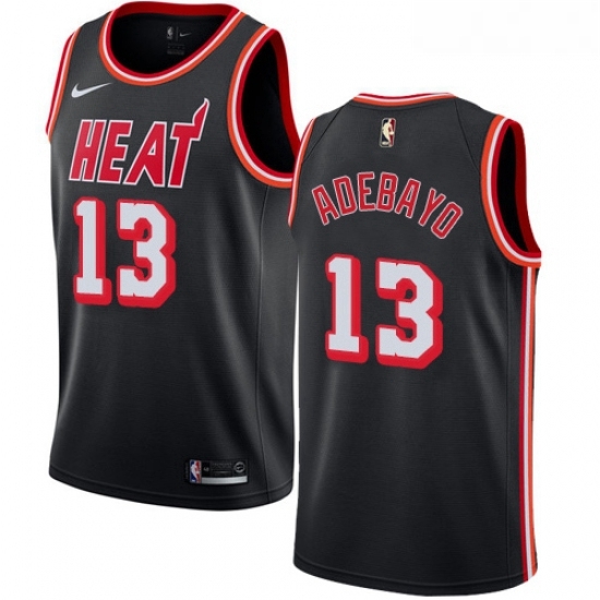 Womens Nike Miami Heat 13 Edrice Adebayo Authentic Black Black Fashion Hardwood Classics NBA Jersey Womens Nike Miami Heat 13 Edrice Adebayo Authentic Black Black Fashion Hardwood Classics NBA Jersey