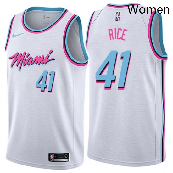 Womens Nike Miami Heat 41 Glen Rice Swingman White NBA Jersey City Edition Womens Nike Miami Heat 41 Glen Rice Swingman White NBA Jersey City Edition