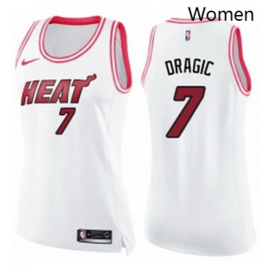 Womens Nike Miami Heat 7 Goran Dragic Swingman WhitePink Fashion NBA Jersey Womens Nike Miami Heat 7 Goran Dragic Swingman WhitePink Fashion NBA Jersey