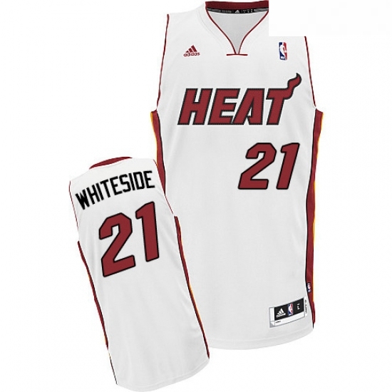 Youth Adidas Miami Heat 21 Hassan Whiteside Swingman White Home NBA Jersey Youth Adidas Miami Heat 21 Hassan Whiteside Swingman White Home NBA Jersey