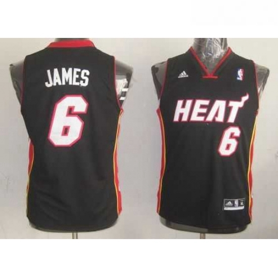 Youth NBA Miami Heat 6 LeBron James Black Stitched Jersey Youth NBA Miami Heat 6 LeBron James Black Stitched Jersey