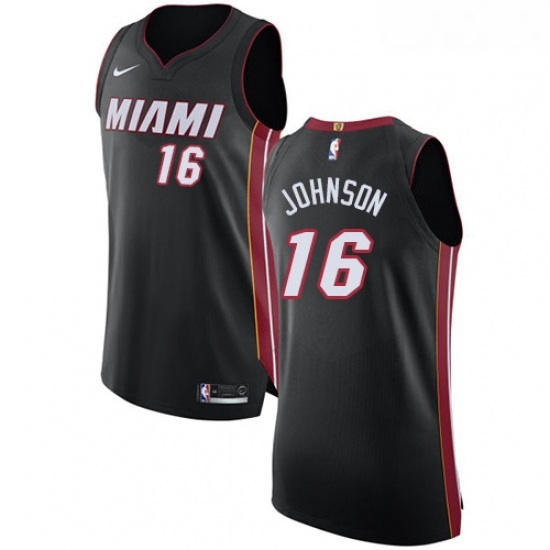 Youth Nike Miami Heat 16 James Johnson Authentic Black Road NBA Jersey Icon Edition Youth Nike Miami Heat 16 James Johnson Authentic Black Road NBA Jersey Icon Edition