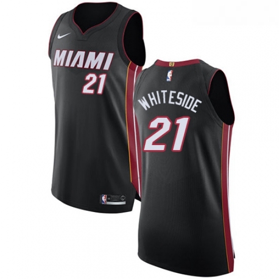 Youth Nike Miami Heat 21 Hassan Whiteside Authentic Black Road NBA Jersey Icon Edition Youth Nike Miami Heat 21 Hassan Whiteside Authentic Black Road NBA Jersey Icon Edition