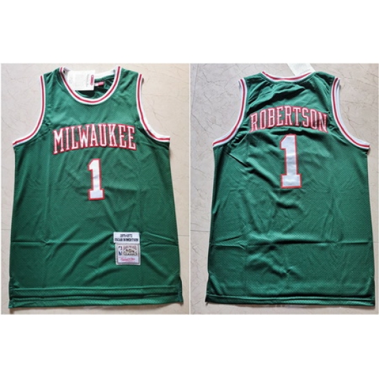 Bucks 1 Oscar Robertson Green 1971 72 Hardwood Classics Jersey Bucks 1 Oscar Robertson Green 1971 72 Hardwood Classics Jersey