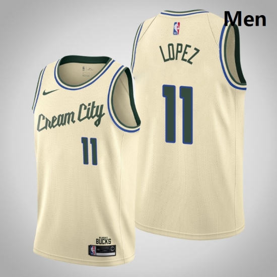 Bucks 11 Brook Lopez Cream Basketball Swingman City Edition 2019 20 Jersey Bucks 11 Brook Lopez Cream Basketball Swingman City Edition 2019 20 Jersey