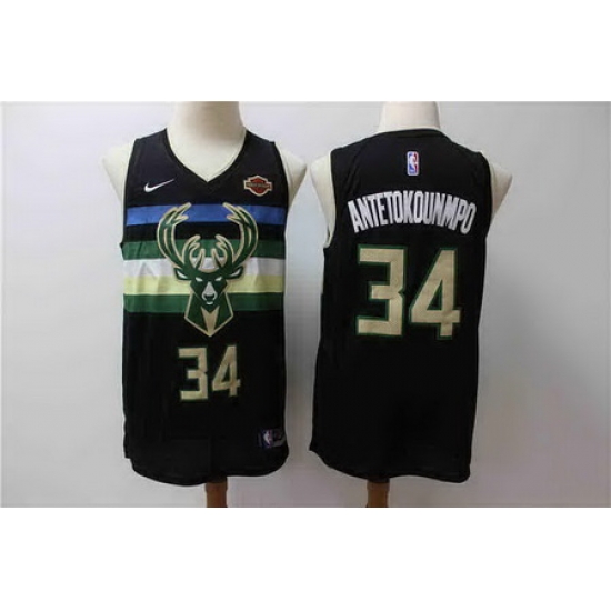 Bucks 34 Giannis Antetokounmpo Black City Edition Nike Swingman Jersey Bucks 34 Giannis Antetokounmpo Black City Edition Nike Swingman Jersey