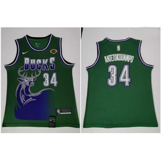 Bucks 34 Giannis Antetokounmpo Green Nike Swingman Jersey Bucks 34 Giannis Antetokounmpo Green Nike Swingman Jersey