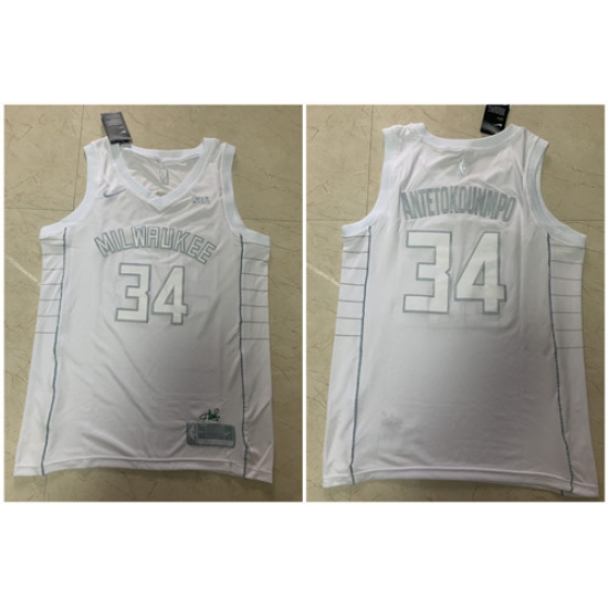 Bucks 34 Giannis Antetokounmpo White Nike Swingman MVP Jersey Bucks 34 Giannis Antetokounmpo White Nike Swingman MVP Jersey