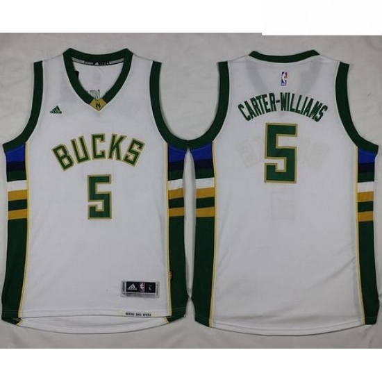 Bucks 5 Michael Carter Williams White Stitched NBA Jersey Bucks 5 Michael Carter Williams White Stitched NBA Jersey