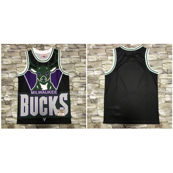 Bucks Big Face Black Hardwood Classics Swingman Jersey Bucks Big Face Black Hardwood Classics Swingman Jersey