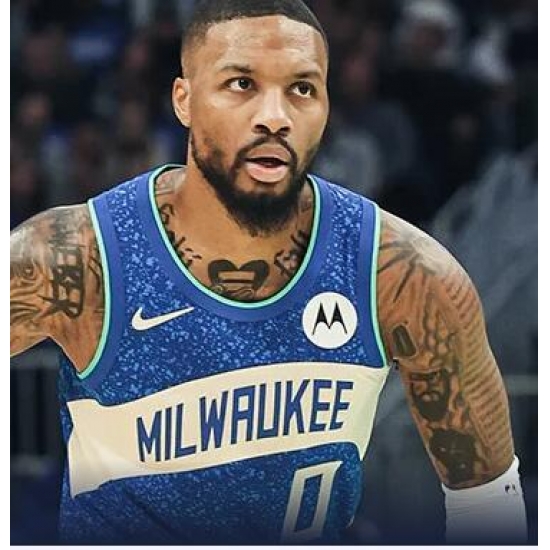 Men Milwaukee Bucks #0 Damian Lillard Unveil New City Edition Uniforms For 2023-24 Season