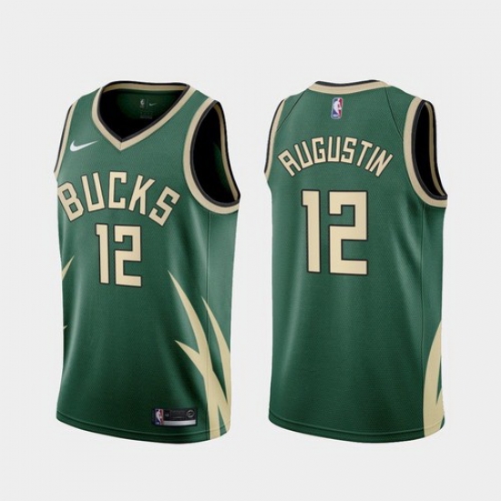 Men Milwaukee Bucks D.J. Augustin 2021 Earned Green Jersey Men Milwaukee Bucks D.J. Augustin 2021 Earned Green Jersey