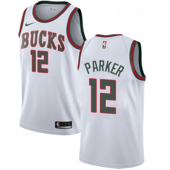 Mens Nike Milwaukee Bucks 12 Jabari Parker Authentic White Fashion Hardwood Classics NBA Jersey Mens Nike Milwaukee Bucks 12 Jabari Parker Authentic White Fashion Hardwood Classics NBA Jersey