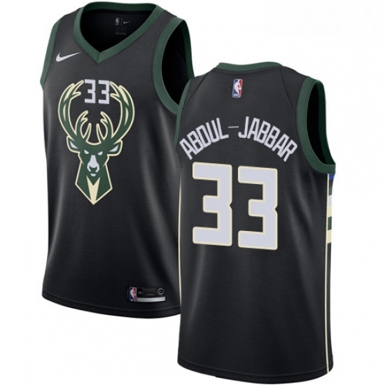 Mens Nike Milwaukee Bucks 33 Kareem Abdul Jabbar Swingman Black Alternate NBA Jersey Statement Edition Mens Nike Milwaukee Bucks 33 Kareem Abdul Jabbar Swingman Black Alternate NBA Jersey Statement Edition