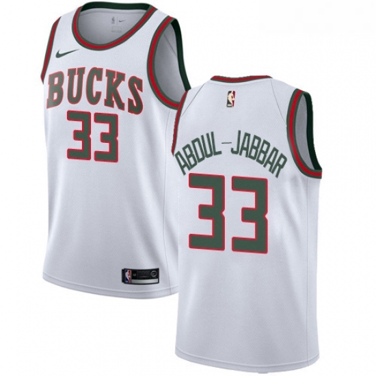 Mens Nike Milwaukee Bucks 33 Kareem Abdul Jabbar Swingman White Fashion Hardwood Classics NBA Jersey Mens Nike Milwaukee Bucks 33 Kareem Abdul Jabbar Swingman White Fashion Hardwood Classics NBA Jersey