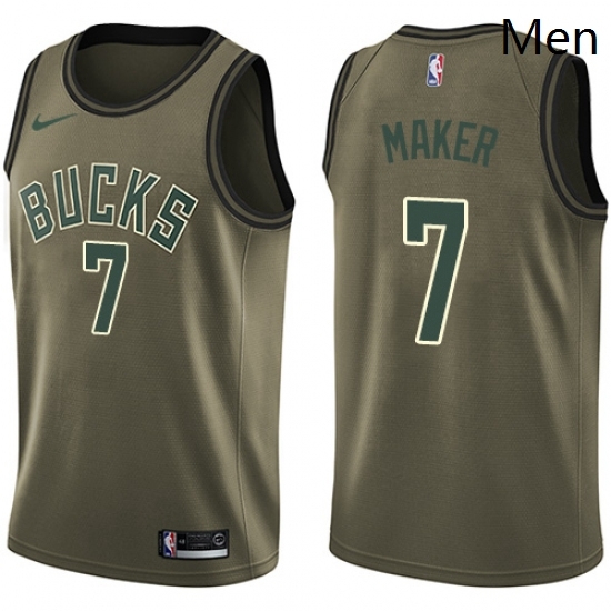Mens Nike Milwaukee Bucks 7 Thon Maker Swingman Green Salute to Service NBA Jersey Mens Nike Milwaukee Bucks 7 Thon Maker Swingman Green Salute to Service NBA Jersey