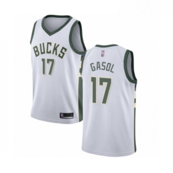 Womens Milwaukee Bucks 17 Pau Gasol Swingman White Basketball Jersey Association Edition Womens Milwaukee Bucks 17 Pau Gasol Swingman White Basketball Jersey Association Edition