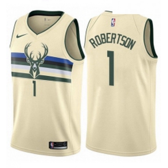 Womens Nike Milwaukee Bucks 1 Oscar Robertson Swingman Cream NBA Jersey City Edition Womens Nike Milwaukee Bucks 1 Oscar Robertson Swingman Cream NBA Jersey City Edition