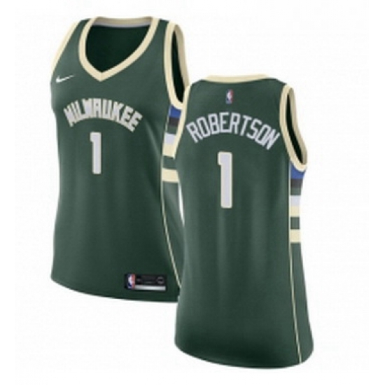 Womens Nike Milwaukee Bucks 1 Oscar Robertson Swingman Green Road NBA Jersey Icon Edition Womens Nike Milwaukee Bucks 1 Oscar Robertson Swingman Green Road NBA Jersey Icon Edition