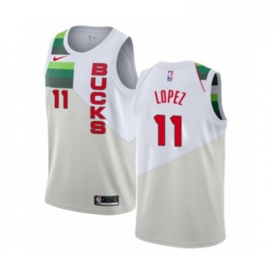 Womens Nike Milwaukee Bucks 11 Brook Lopez White Swingman Jersey Earned Edition Womens Nike Milwaukee Bucks 11 Brook Lopez White Swingman Jersey Earned Edition