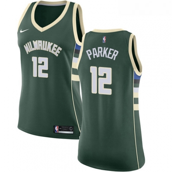 Womens Nike Milwaukee Bucks 12 Jabari Parker Authentic Green Road NBA Jersey Icon Edition Womens Nike Milwaukee Bucks 12 Jabari Parker Authentic Green Road NBA Jersey Icon Edition