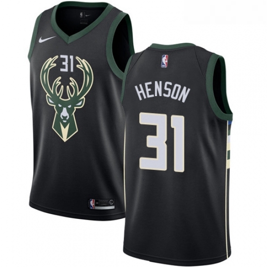Womens Nike Milwaukee Bucks 31 John Henson Swingman Black Alternate NBA Jersey Statement Edition Womens Nike Milwaukee Bucks 31 John Henson Swingman Black Alternate NBA Jersey Statement Edition