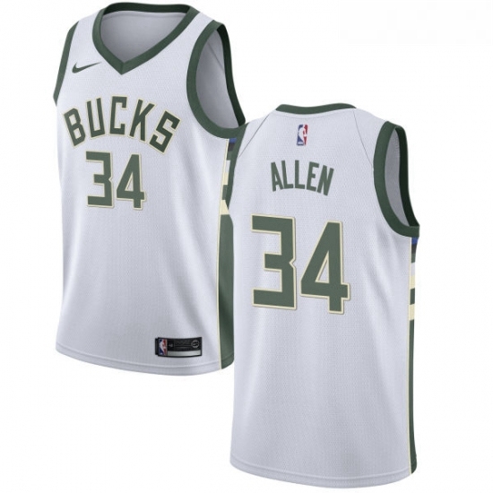 Womens Nike Milwaukee Bucks 34 Ray Allen Authentic White Home NBA Jersey Association Edition Womens Nike Milwaukee Bucks 34 Ray Allen Authentic White Home NBA Jersey Association Edition