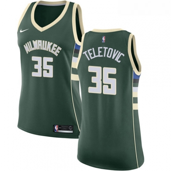 Womens Nike Milwaukee Bucks 35 Mirza Teletovic Authentic Green Road NBA Jersey Icon Edition Womens Nike Milwaukee Bucks 35 Mirza Teletovic Authentic Green Road NBA Jersey Icon Edition