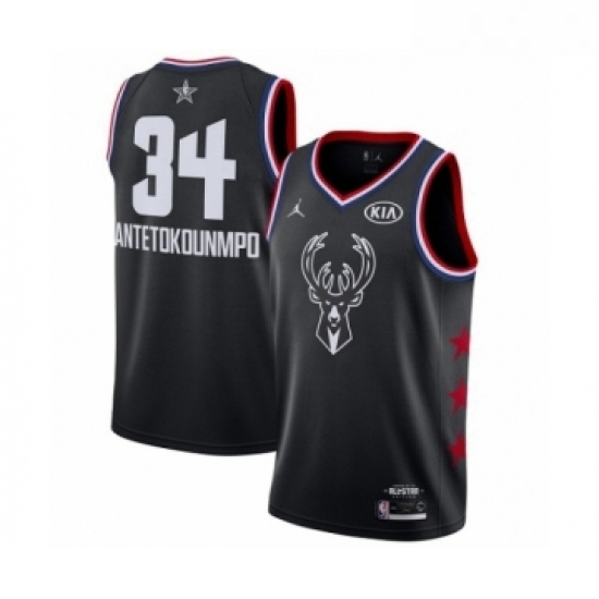 Youth Jordan Milwaukee Bucks 34 Giannis Antetokounmpo Swingman Black 2019 All Star Game Basketball Jersey Youth Jordan Milwaukee Bucks 34 Giannis Antetokounmpo Swingman Black 2019 All Star Game Basketball Jersey